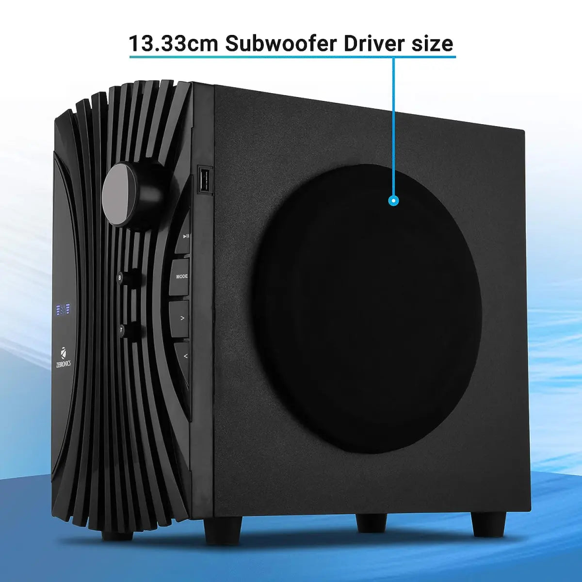 ZEBRONICS Zeb-Twist 5.1 Multimedia Speaker with Bluetooth Supporting,USB,AUX,Built-in FM and Remote Control(Black)