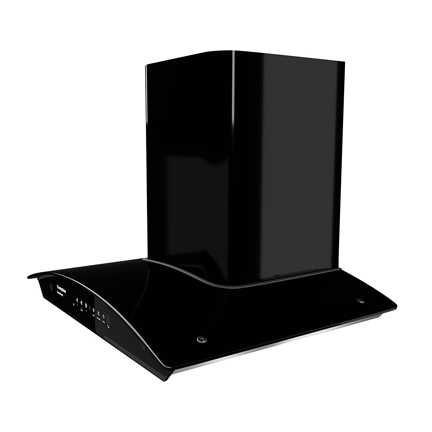 Crompton SensoSmart Curved 60cm Chimney Filterless (Black) 1210 m³/hr (CHD-SSC60FLE-MBL)
