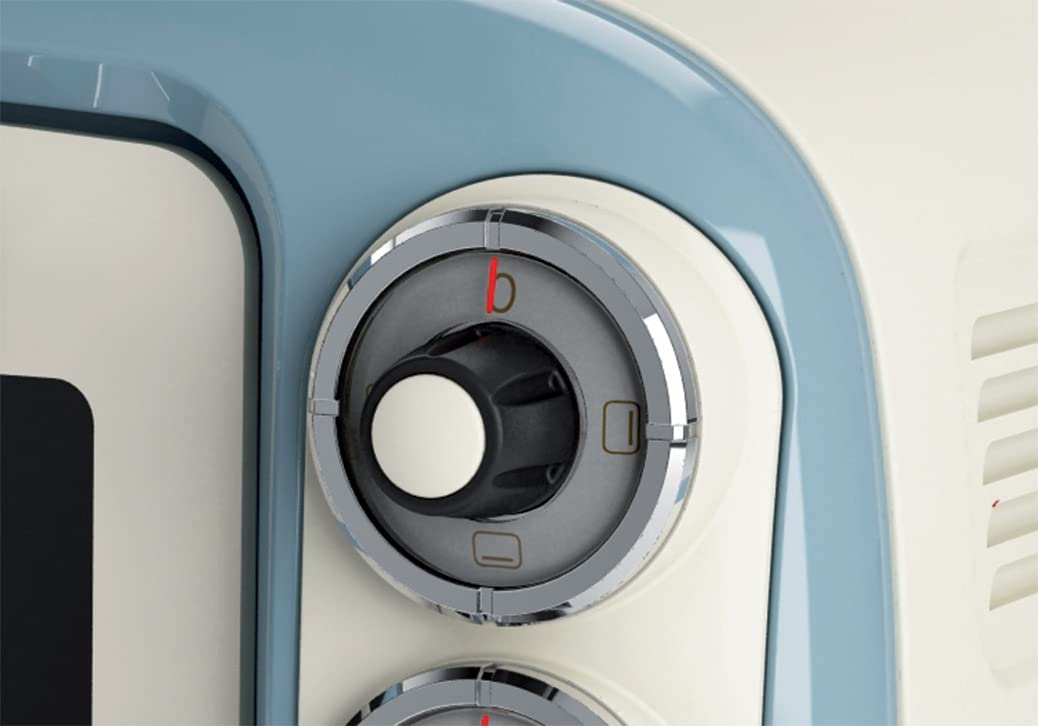 Ariete 979-18 L Design Electric Oven, Suitable for 30 cm Pizza, 1380W, 3 Cooking Positions, 60' Timer, Stainless Steel, Pastel Blue