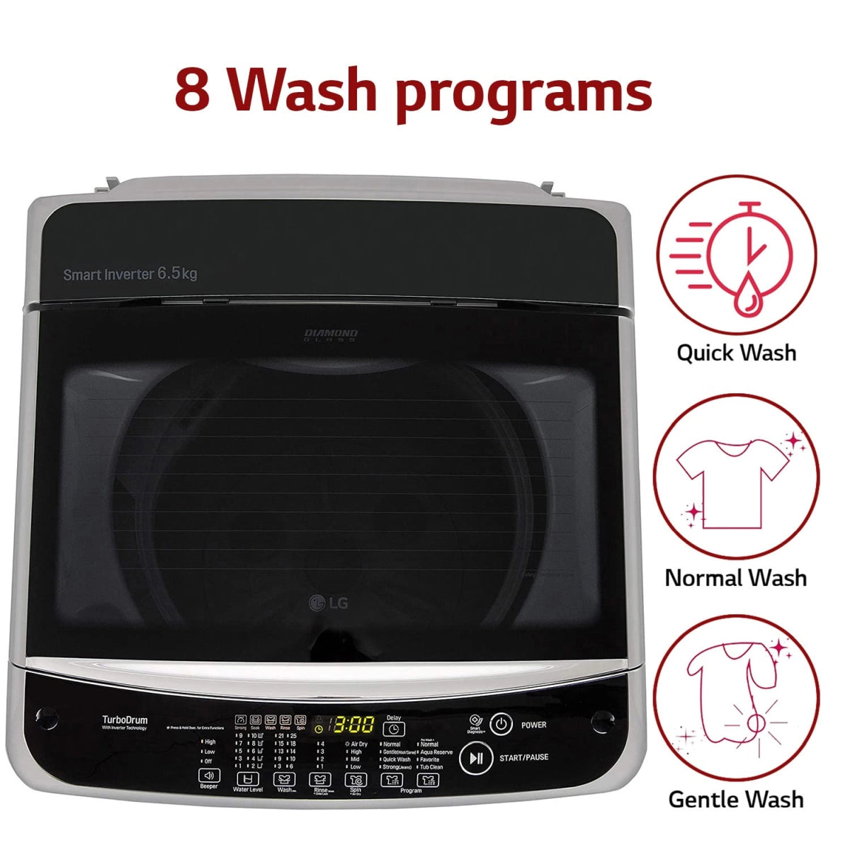 LG T65SNSF1Z 6.5kg, 5 Star, Sapience, Smart Inverter Technology