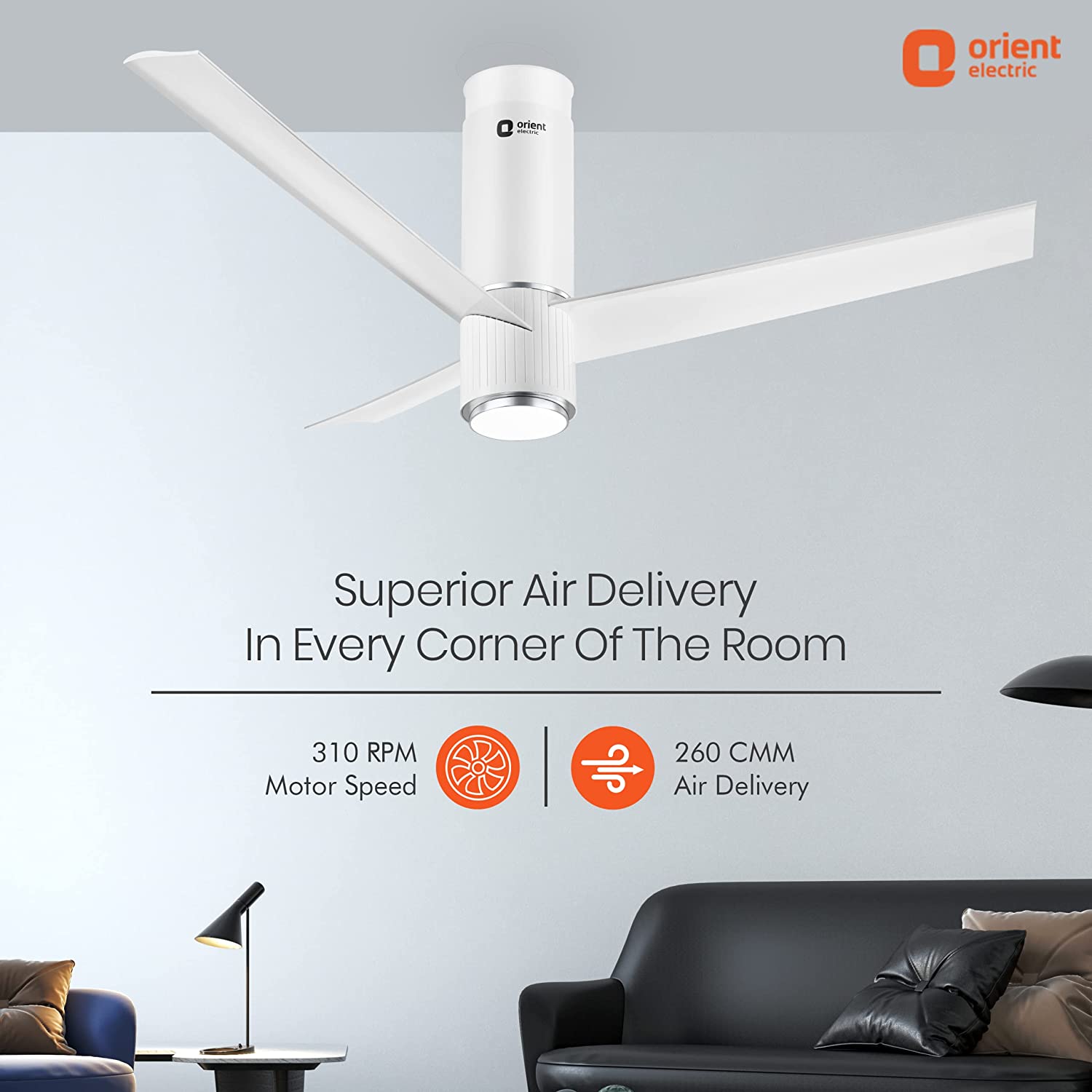 Orient Electric Aeroslim 1200mm Ceiling Fan White