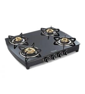 Sunflame Crystal 4 Burner (4B) BK