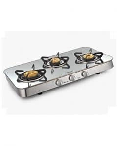 Sunflame Crystal 3 Burner (3B) Reflecto SS Auto Ignition