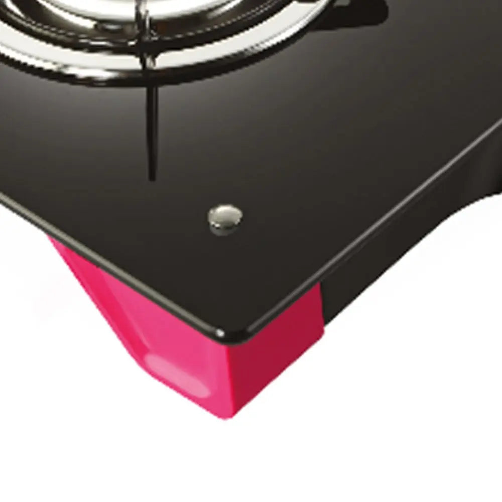 Butterfly Spectra Glass 3 Burner Gas Stove, Black/Pink, Manual