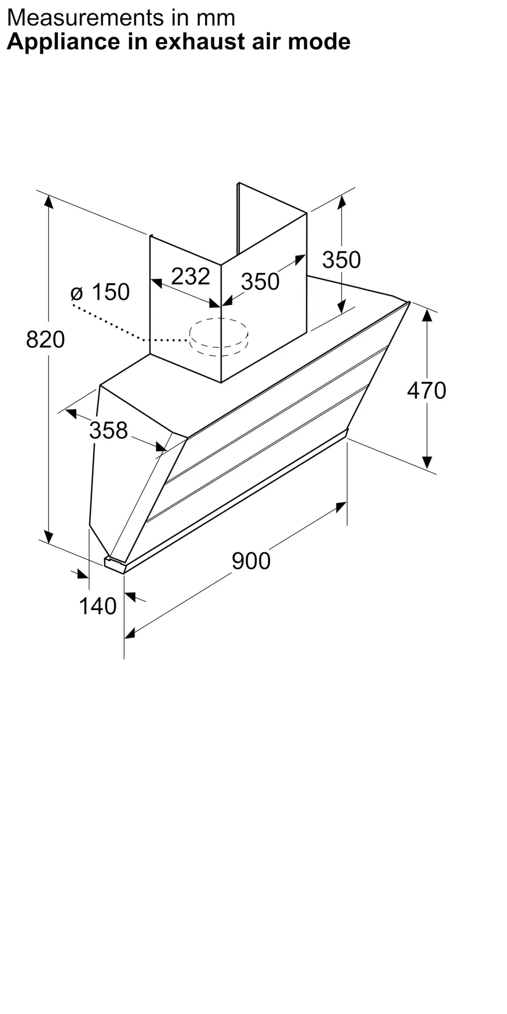 Bosch DWK98IJ60I 90cm Wall Mount Chimney: Sleek Design, Powerful Performance