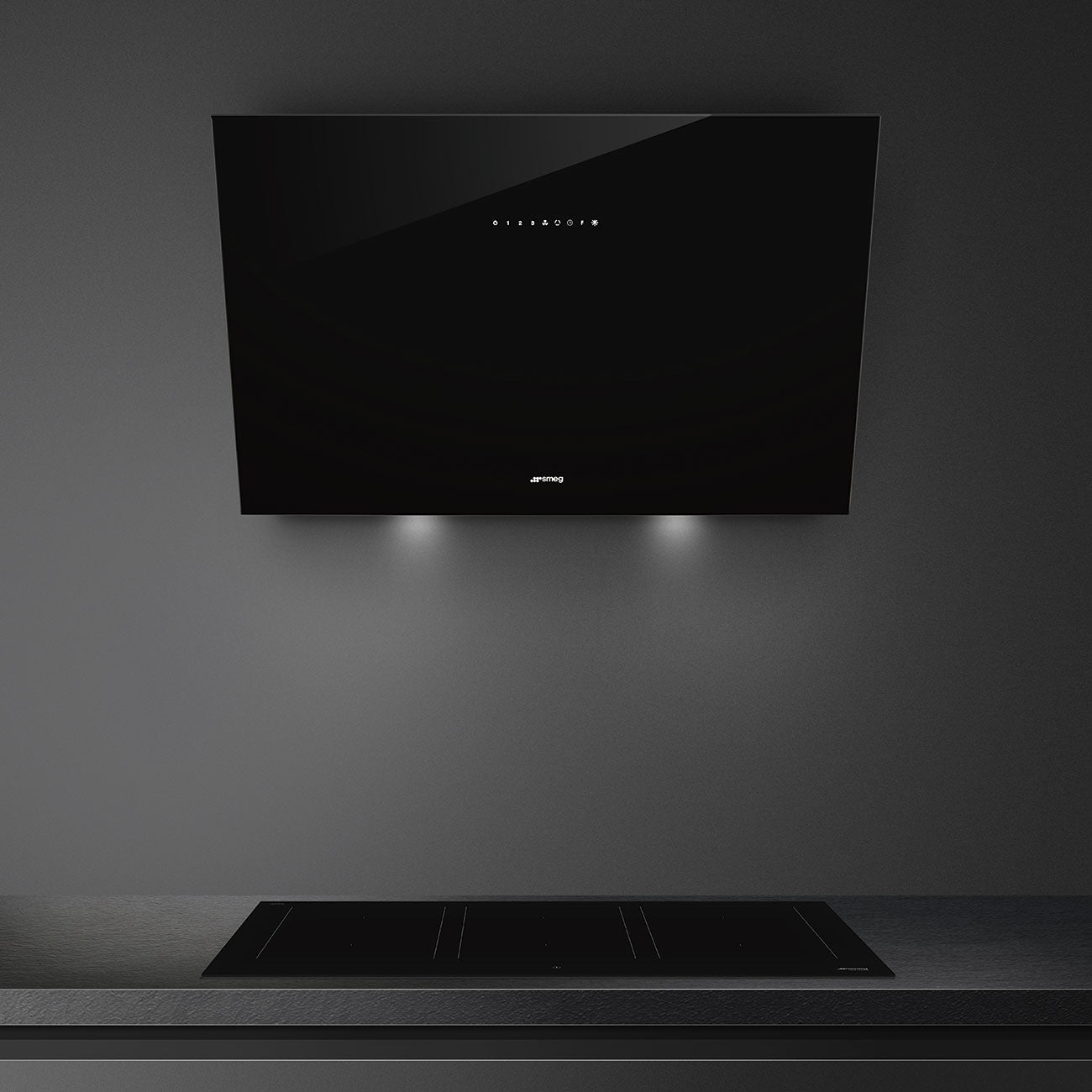 Smeg Decorative wall hood kv394n 90cm