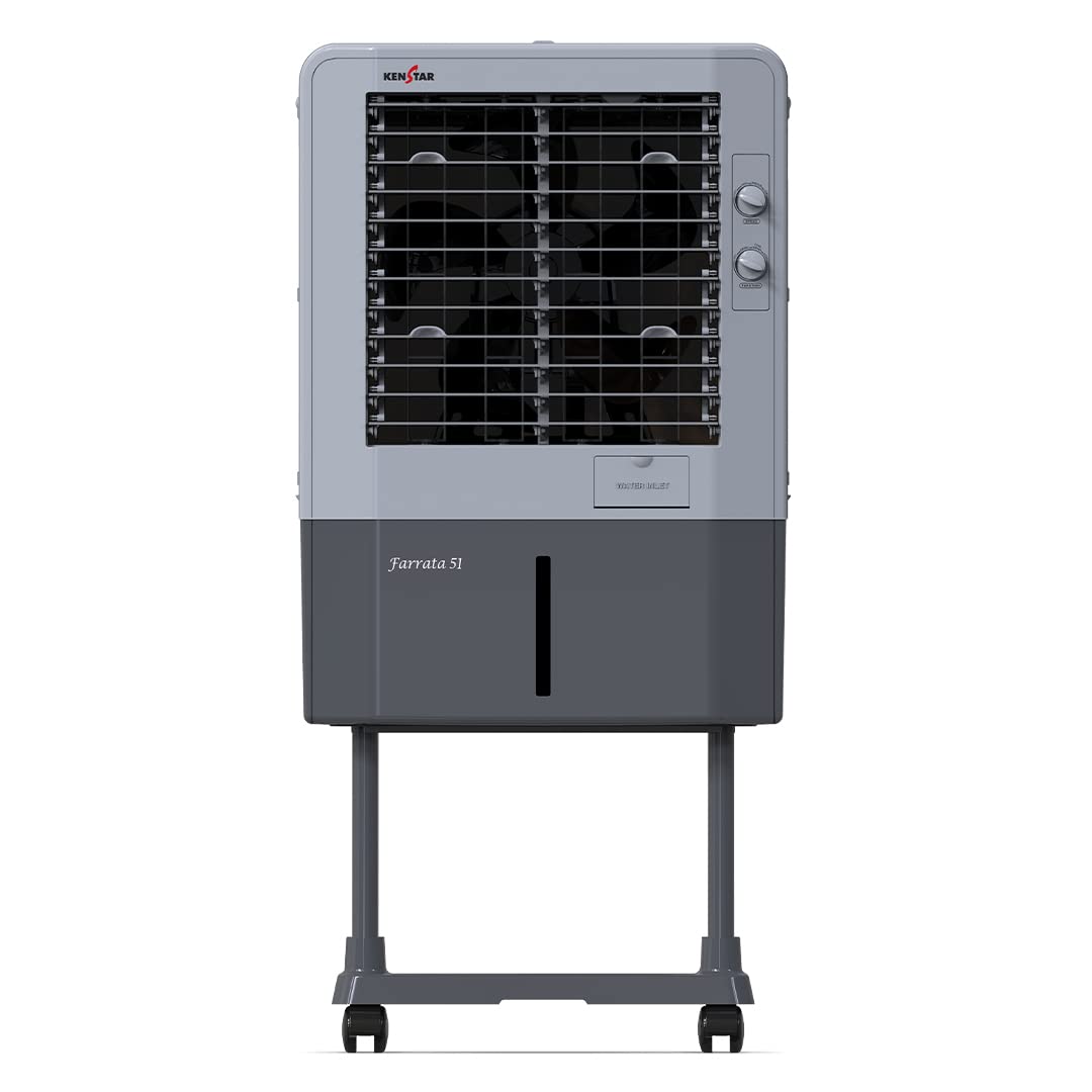 Kenstar Farrata 51 Trolley Desert Air Cooler Dark Grey