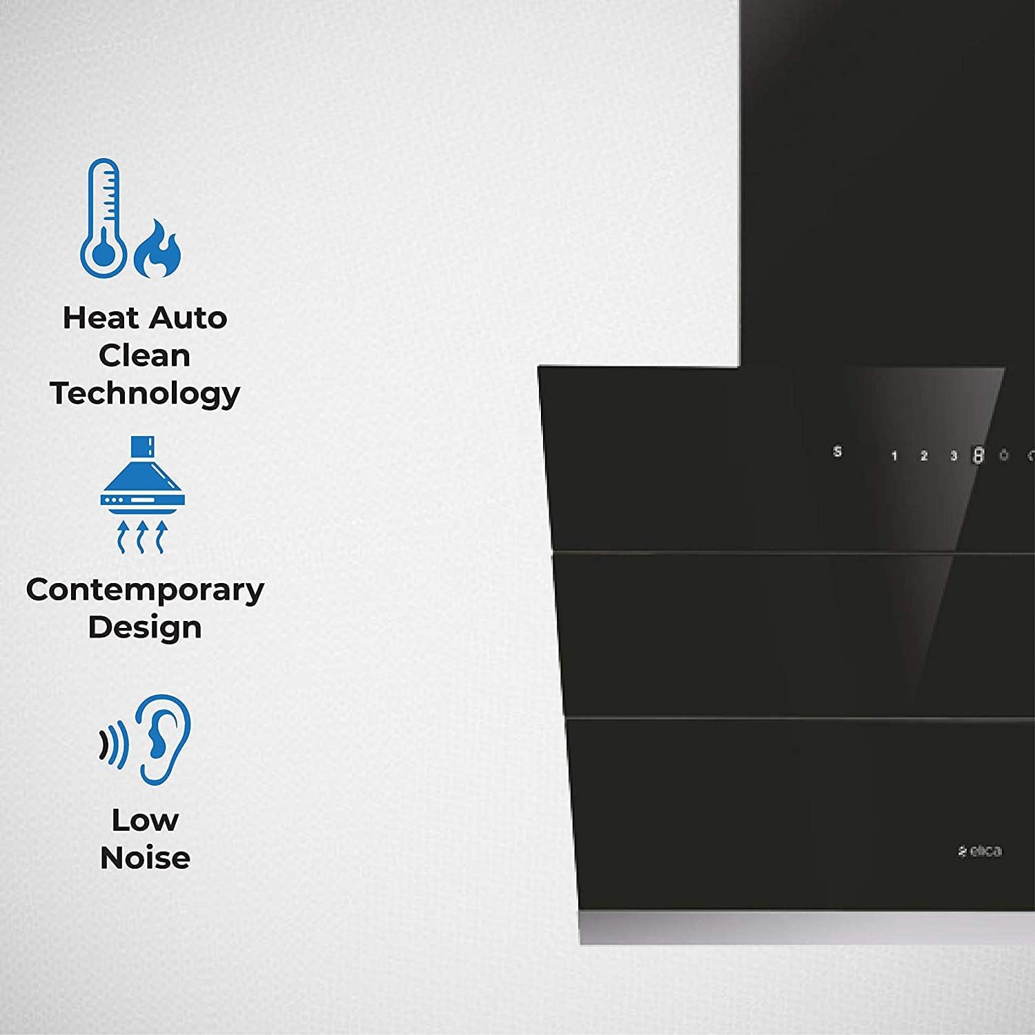Elica Wall Mounted Auto Clean 60 cm 1100 m3/h Black Chimney ( EFL-S601 HAC VMS )