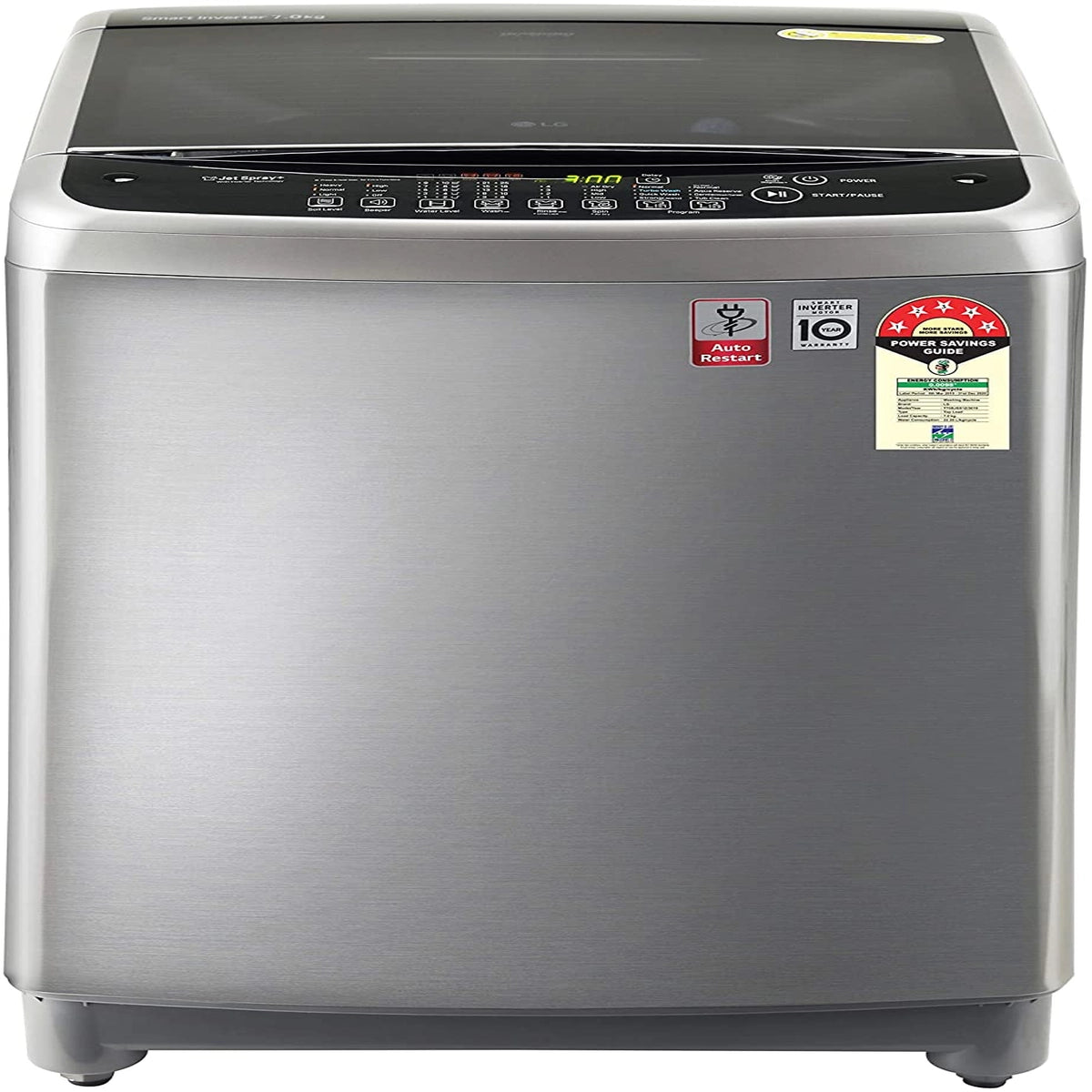 LG 7.0 Kg 5 Star Smart Inverter Fully-Automatic Top Loading Washing Machine (T70SJSS1Z, STS-VCM, Smart Diagnosis)