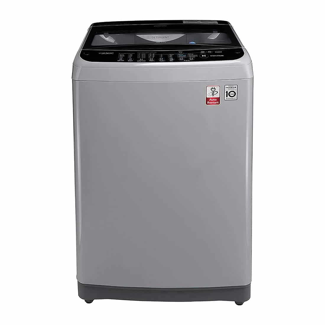 LG 6.5 Kg Inverter Fully-Automatic Top Loading Washing Machine (T7577NDDLJ, Middle Free Silver)