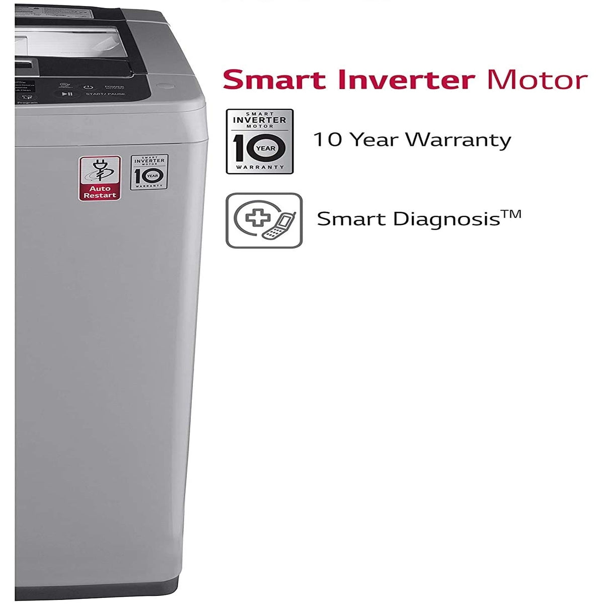 LG T8069NEDLH 7.0kg, Middle free Silver, Punch+3, TurboDrum