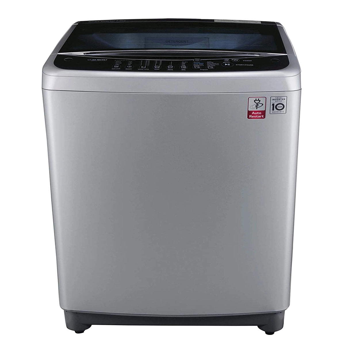 LG 7 Kg Inverter Fully-Automatic Top Loading Washing Machine (T8077NEDL1, Free Silver)