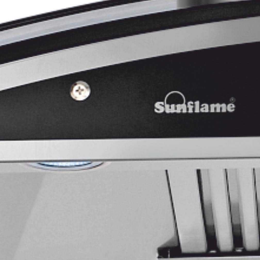 SUNFLAME 60cm 1100 m3/hr Ductless Chimney (Innova60AC, 2 Baffle+Charcoal Filters, Touch Control, Steel/Grey)