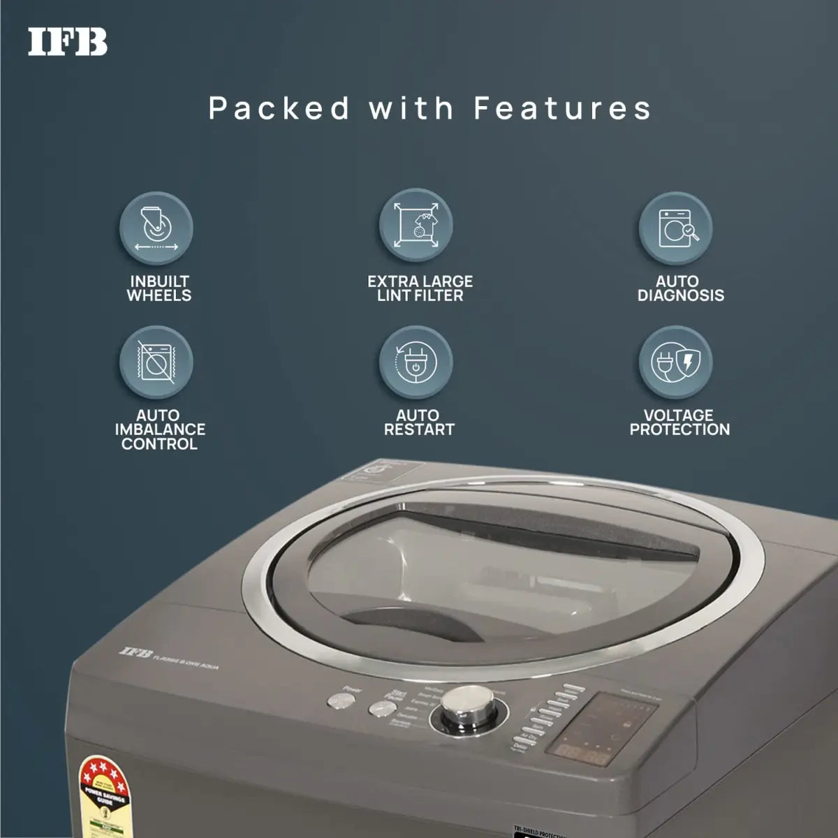 IFB 8.0 Kg Fully-Automatic Top Loading Washing Machine (TL-R3SG 8.0 KG Aqua, Sparkle Grey, Hard Water Wash, 4 Years Comprehensive Warranty)