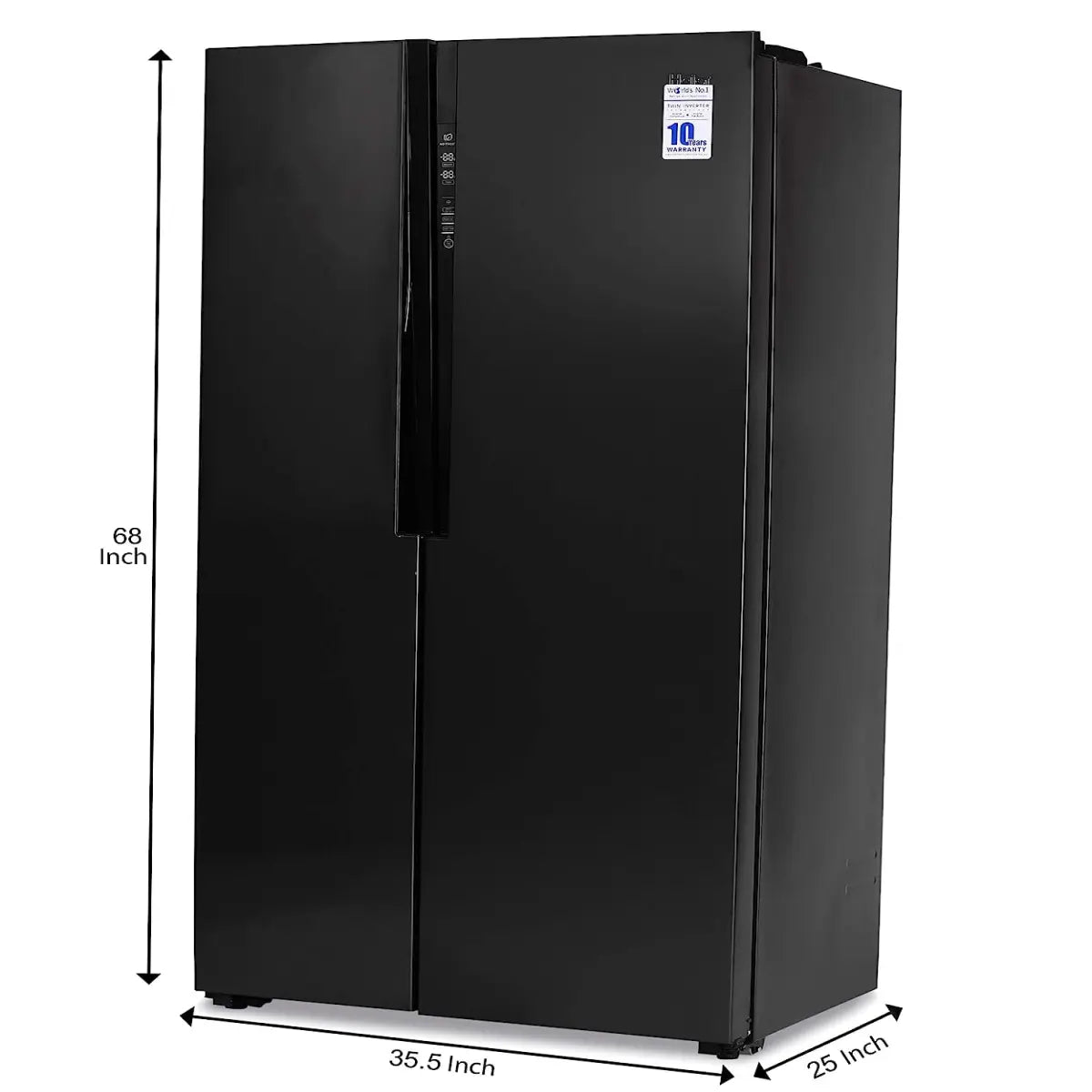 Haier 565 L Inverter Frost-Free Side-by-Side Refrigerator (HRF-619KS, Black Silver)