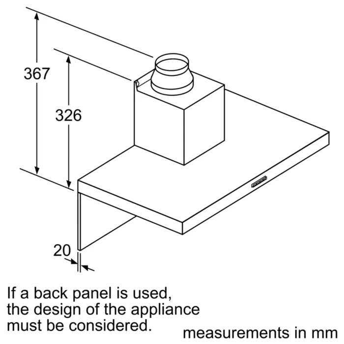 Bosch Chimney DWB97DM50I 90 cm Touch Control Stainless Steel