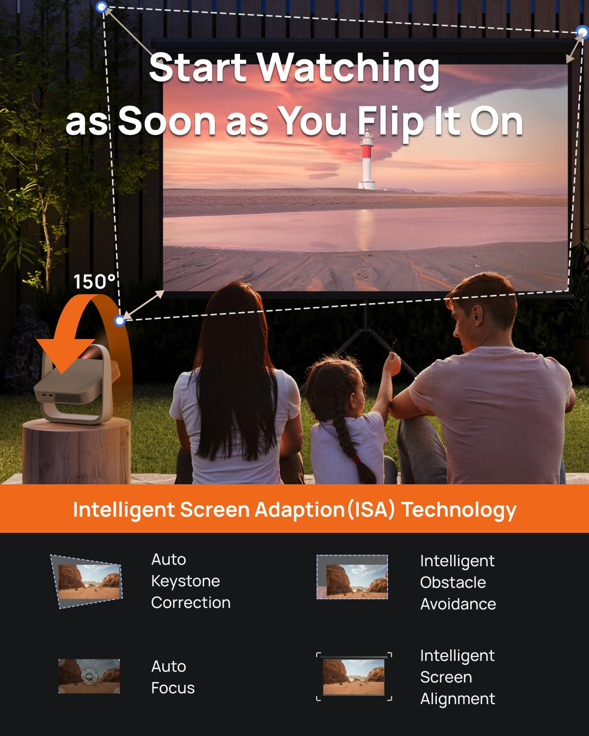 XGIMI Elfin Flip DLP Projector, 1080P FHD Resolution with Adjustable Stand - Portable and Versatile