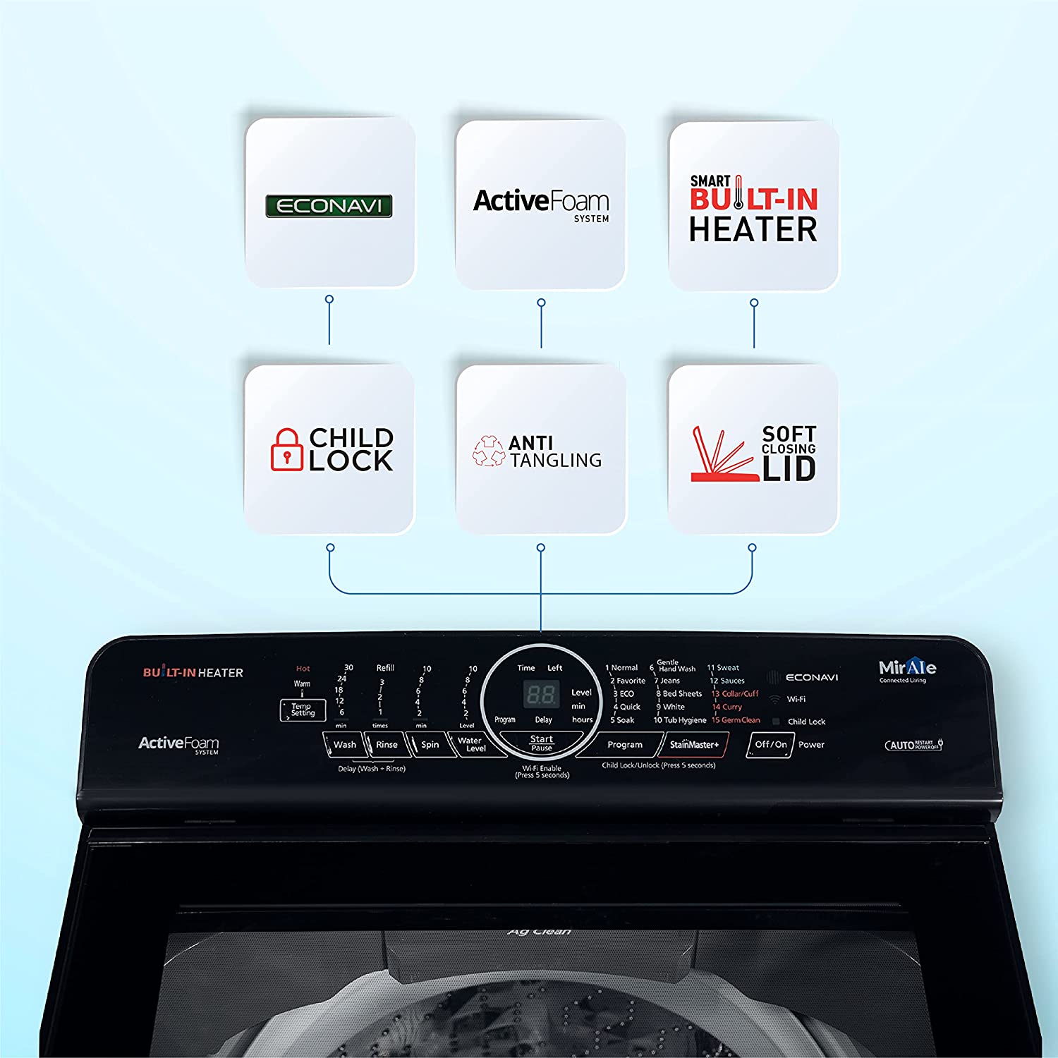 Panasonic 8 Kg Wifi Built-In Heater Fully-Automatic Top Loading Smart Washing Machine (NA-F80V10LRB, Silver, Compatible with Alexa)