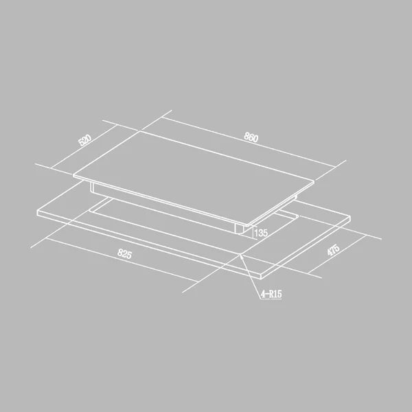 Hafele VESTA 490 90cm 4-Burner Hob: Efficient Cooking with Vesta Series
