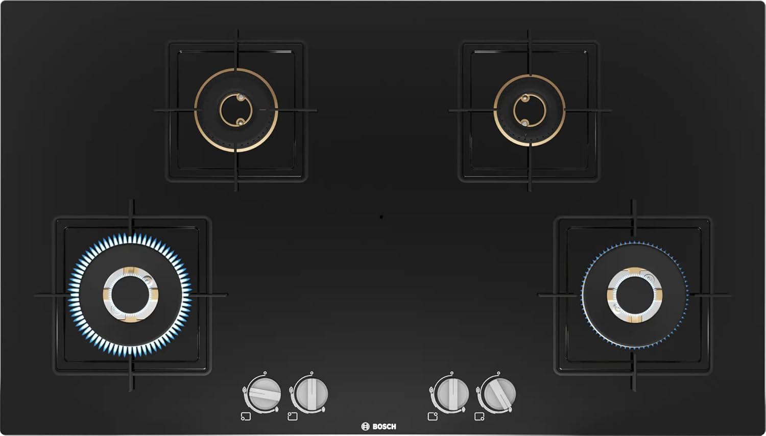 BOSCH தானியங்கி கருப்பு கண்ணாடி HOB PNF9B6F10I 4 பர்னர் 90CM