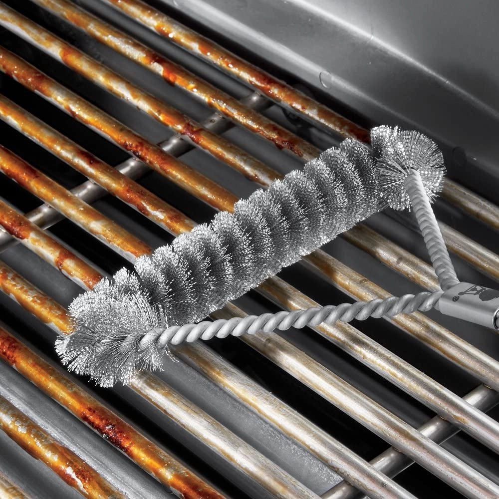 Weber 6494 12-Inch 3-Sided Grill Brush, Black