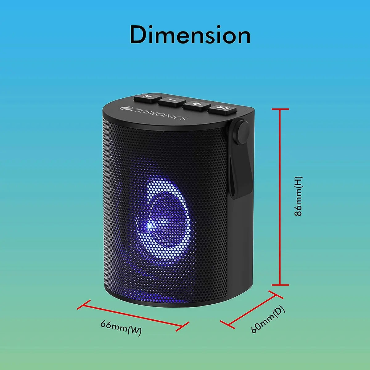 ZEBRONICS Zeb-Bellow 30, 3 Watt Truly Wireless Bluetooth Portable Speaker (Black)
