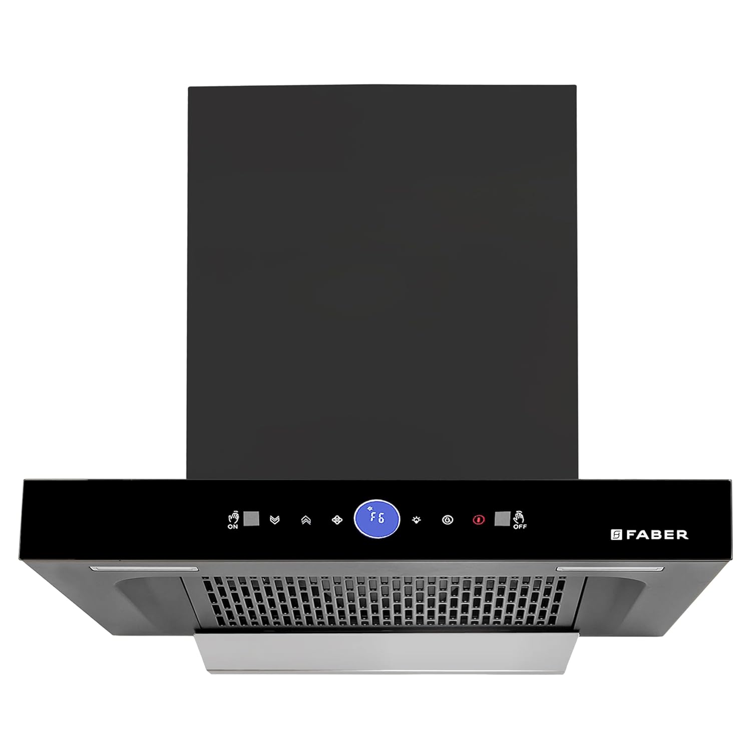 Faber 1500 m³/hr Autoclean Kitchen Chimney (HOOD DAZZLE BLDC FL HC BK 90, Filterless, Touch & Gesture, Remote, Black)