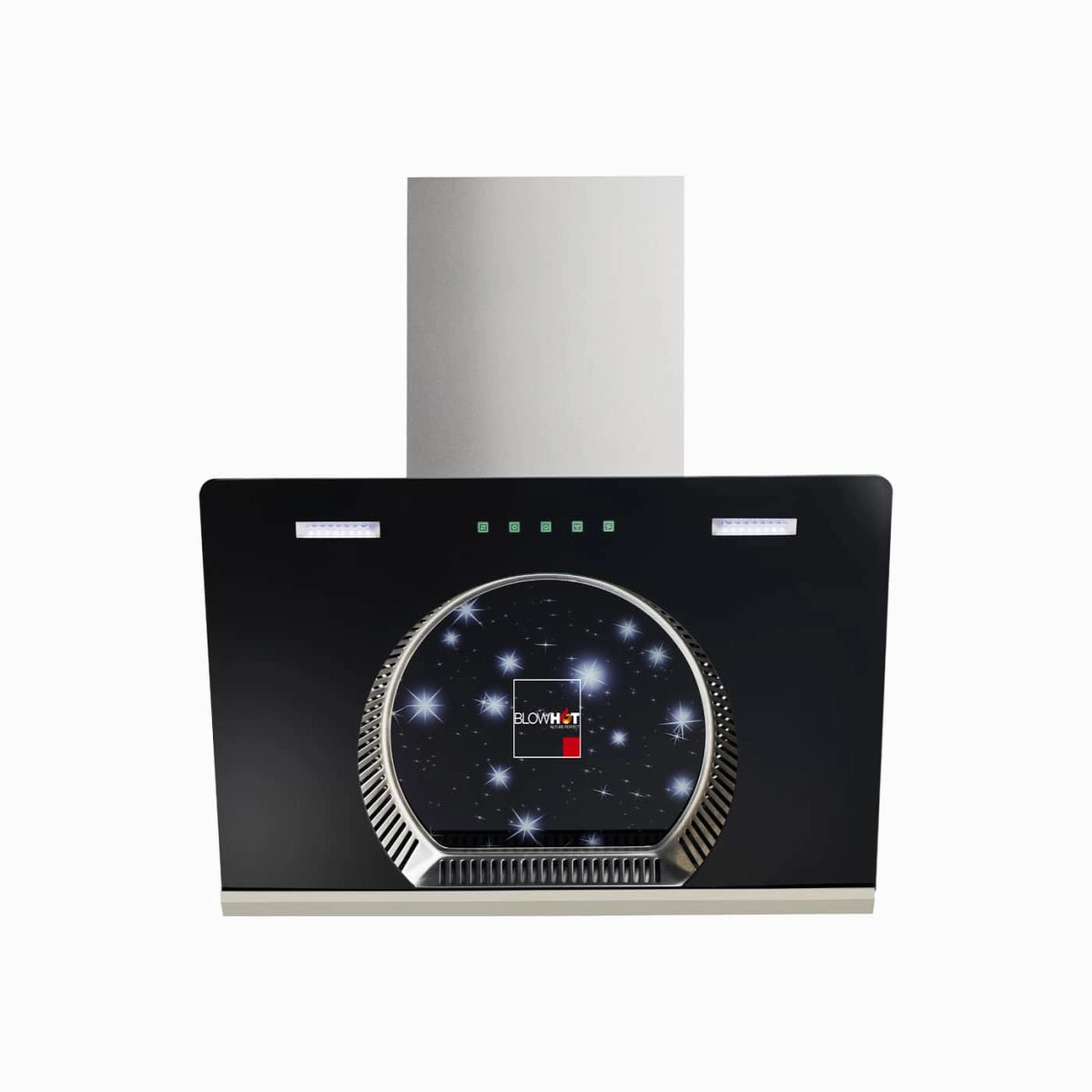 BLOWHOT TIARA 90 CM CHIMNEY Touch control Black and Silver