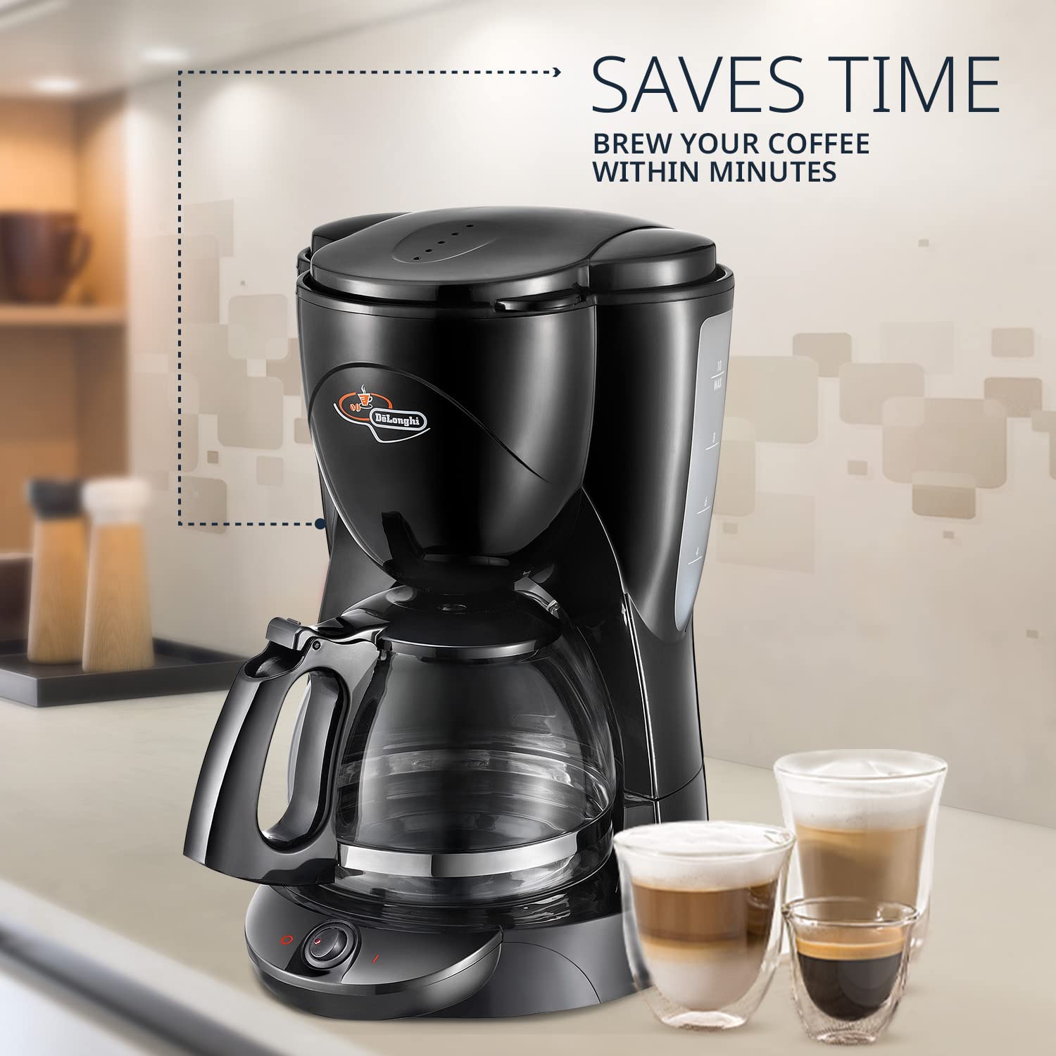 Delonghi ICM2.1 BK 1000-Watt 10-Cup Drip Coffee Maker (Black)