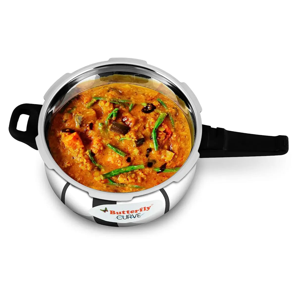 Butterfly Curve Stainless Steel Outer Lid Pressure Cooker, 5.5 Litre