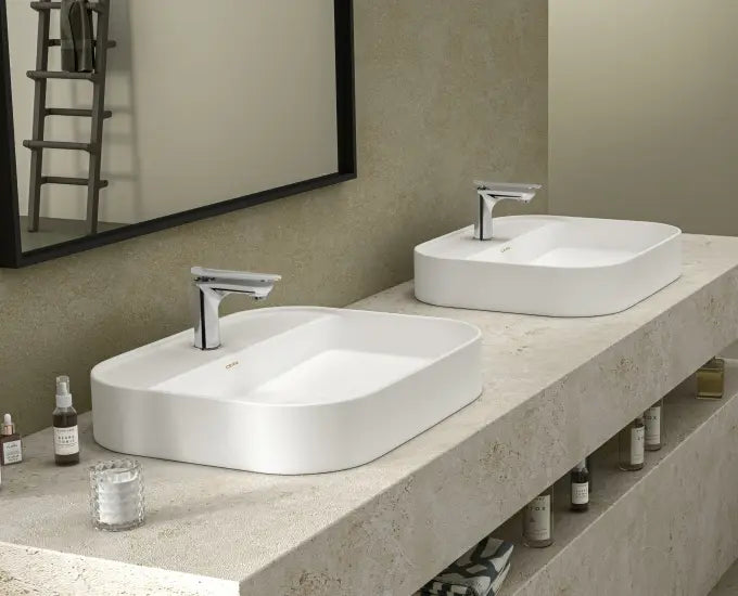 Cera F1018451 Single lever basin mixer with 450 mm braided connection pipe (without pop-up)