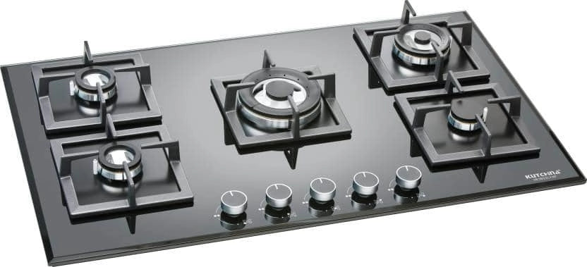 Kutchina HB 5BQ DLX MF Glass Automatic Gas Stove (5 Burners)