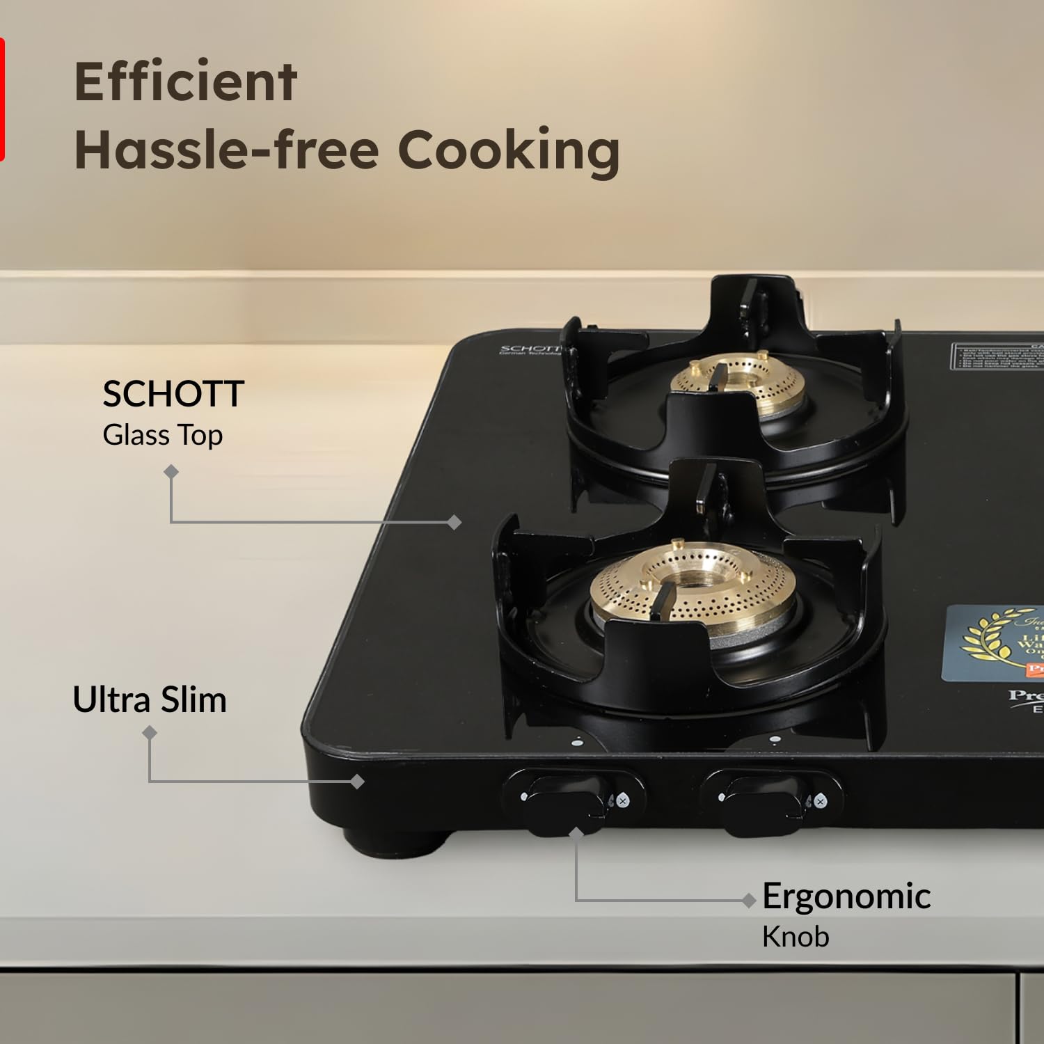 Prestige PEBS 04 Gas Stove Table - Black: Sleek and Efficient Cooking Solution