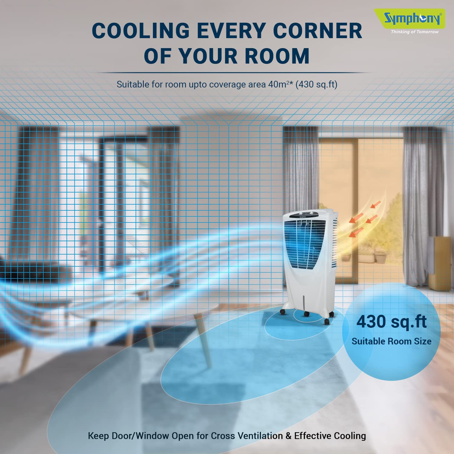 Symphony Winter 80XL+ Desert Air Cooler White