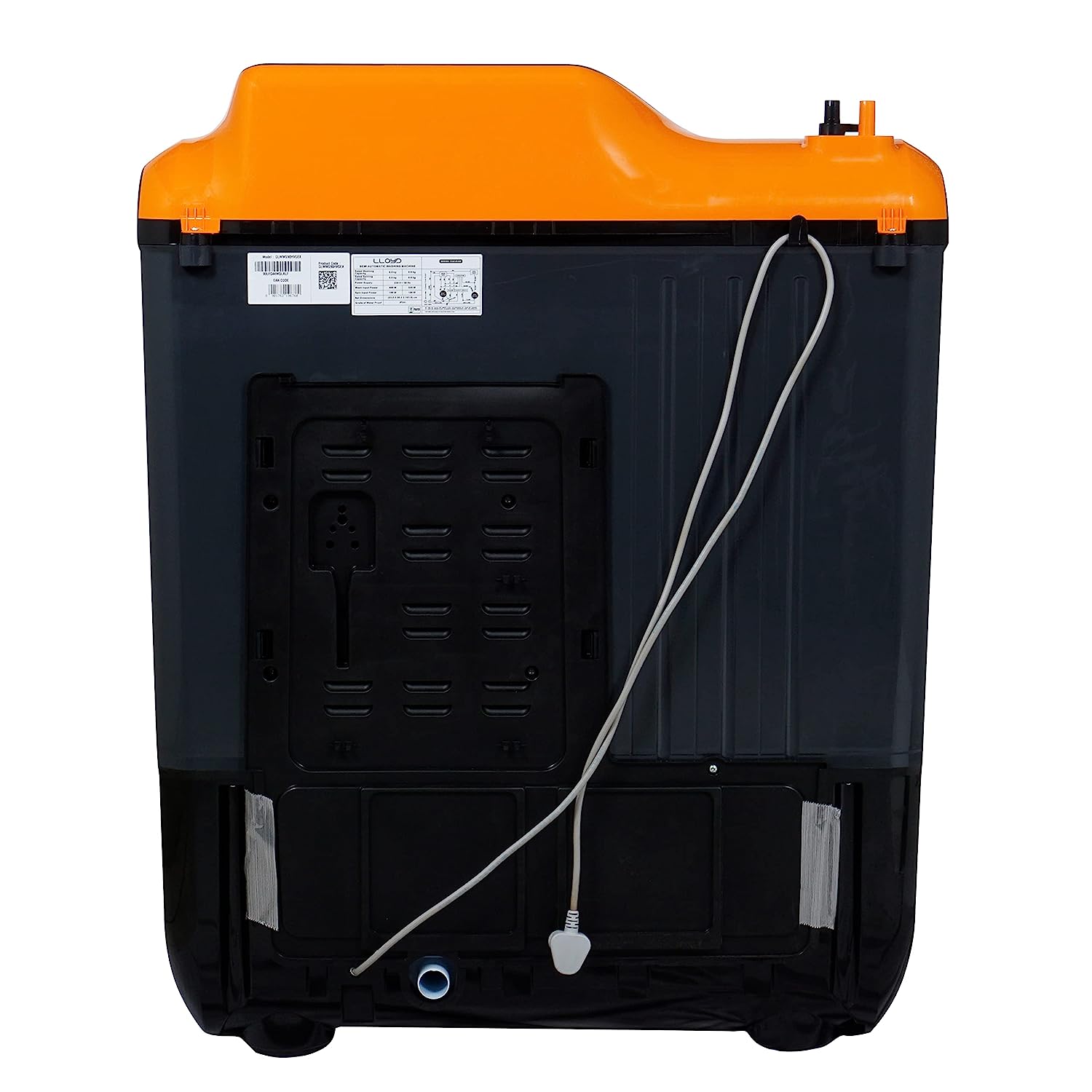 LLoyd GLWMS90HVGEX Semi Automatic 9.0Kg Top Load Washing Machine ( VIBRANT ORANGE & GREY)