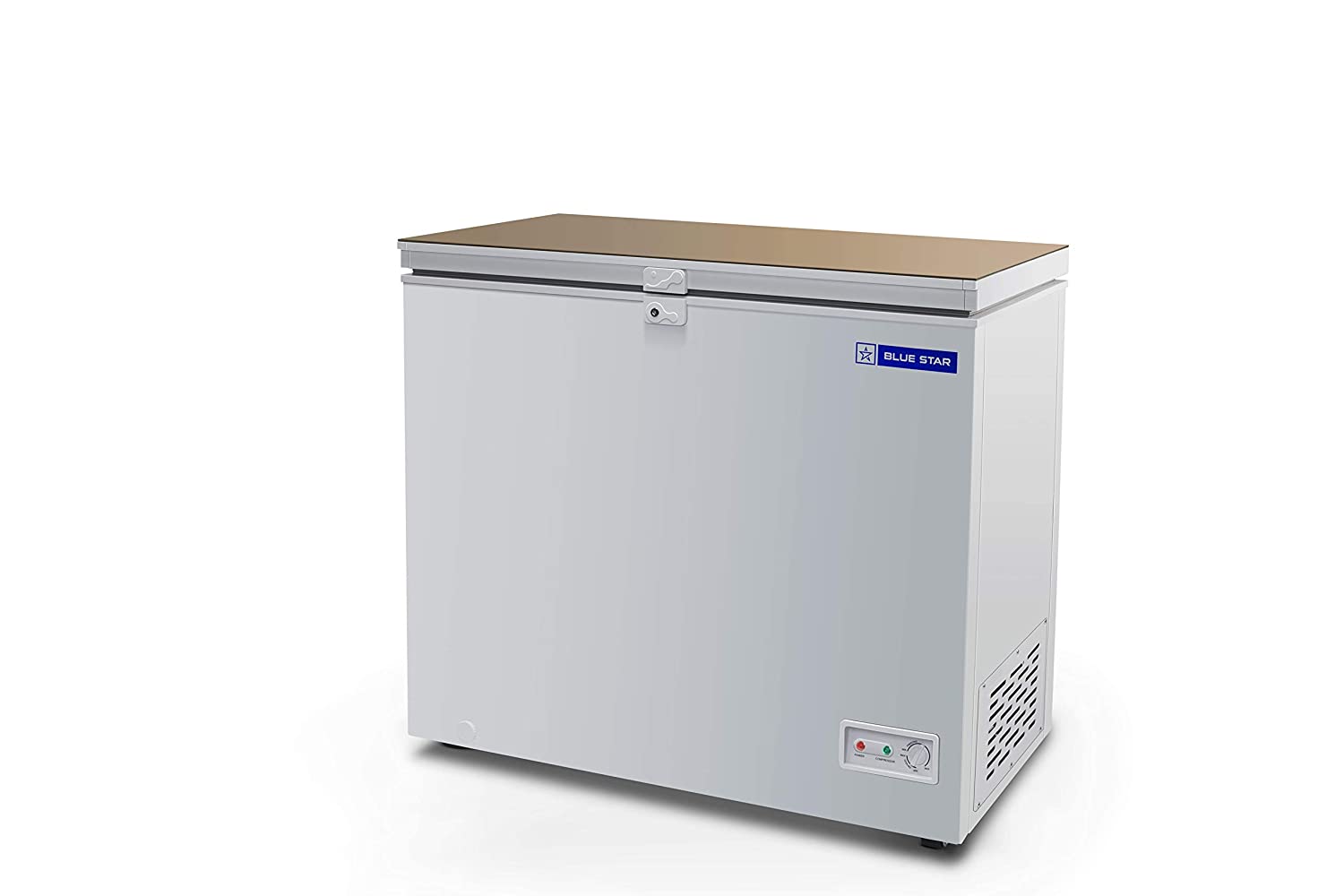 Blue Star Laminated Top Deep Freezer, 200 Ltrs, 8 to -24 degrees, PP liner (CFLTSD200DHPW)