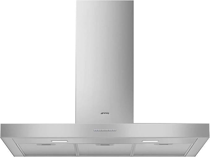 Smeg Kbt900Xe, 90cm Flat Chimney Cooker Hood - Stainless Steel Wall Decorative Hood - 1 Year Warranty
