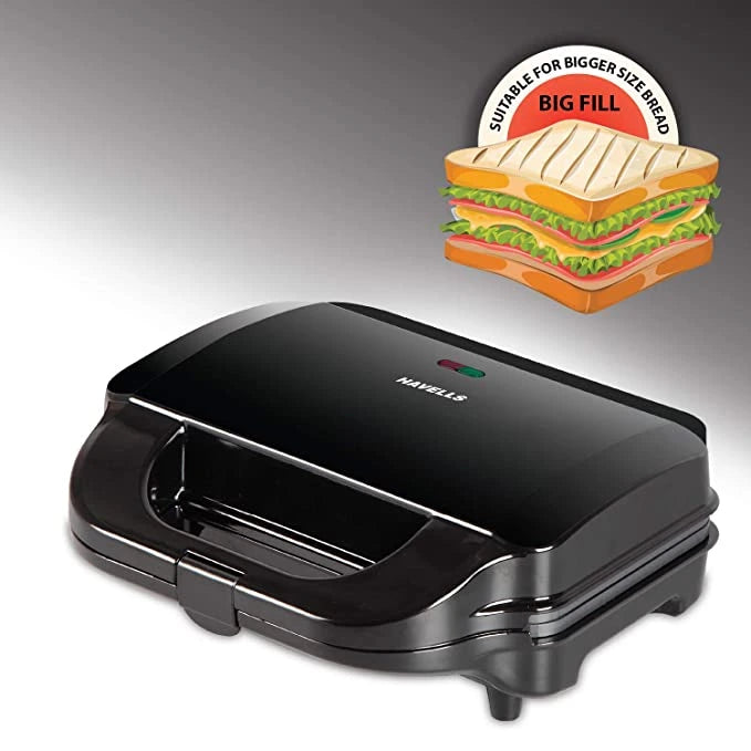 Havells Big Fill 900-Watt 2 Slice Sandwich Maker (Black)