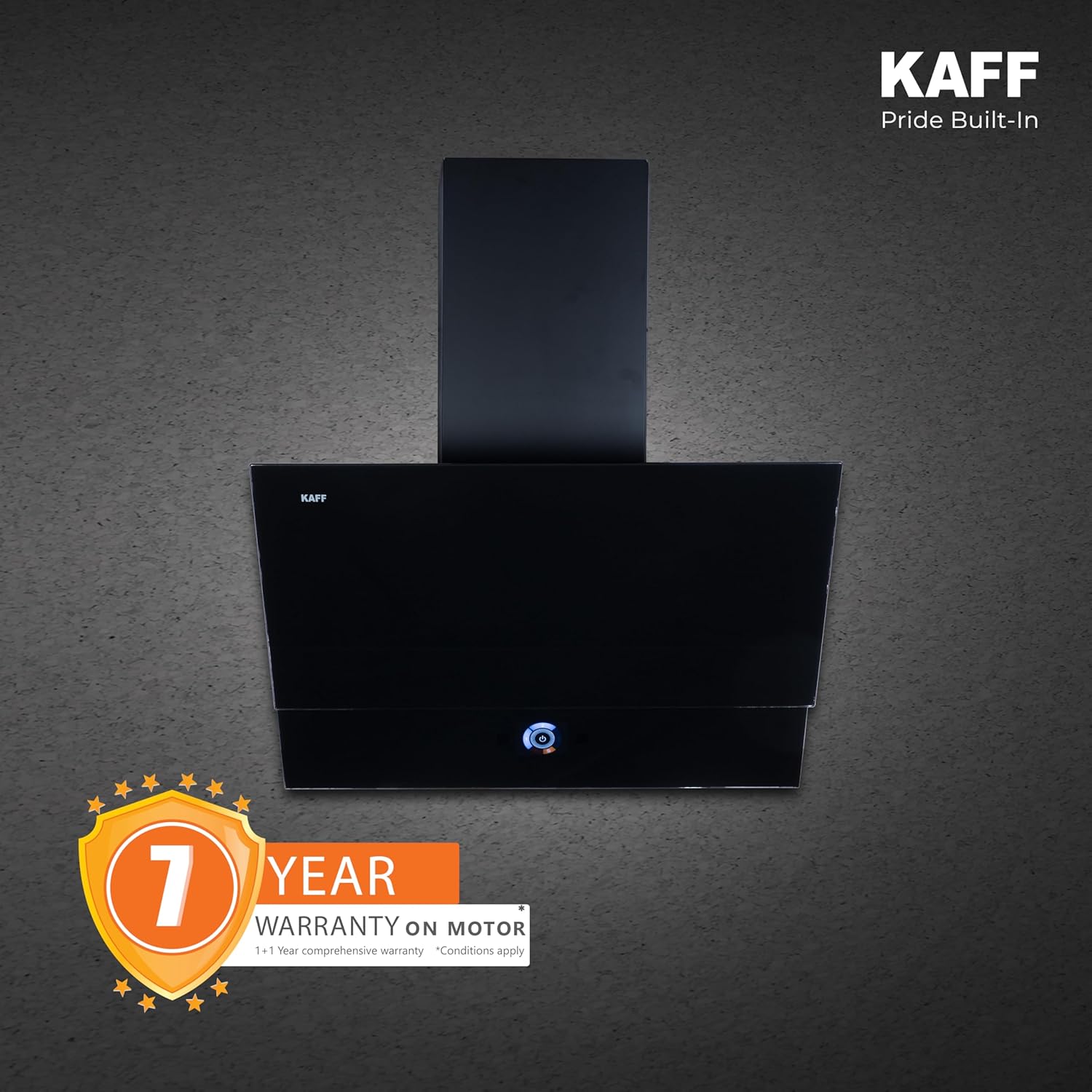 KAFF AERO 60 BL 60cm Filterless Auto Clean Kitchen Chimney - Glass Wall Mount