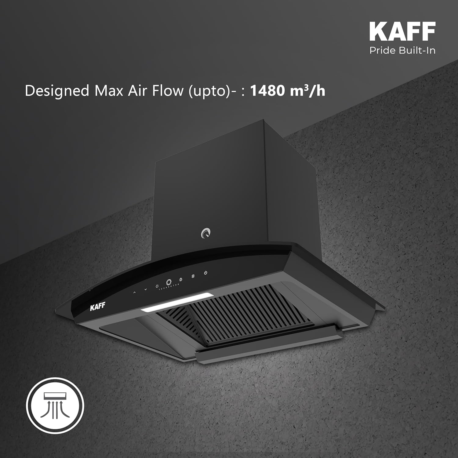 KAFF VASCO DC 60 Filter-less Smart Auto Clean Slant Kitchen Chimney 60 CM
