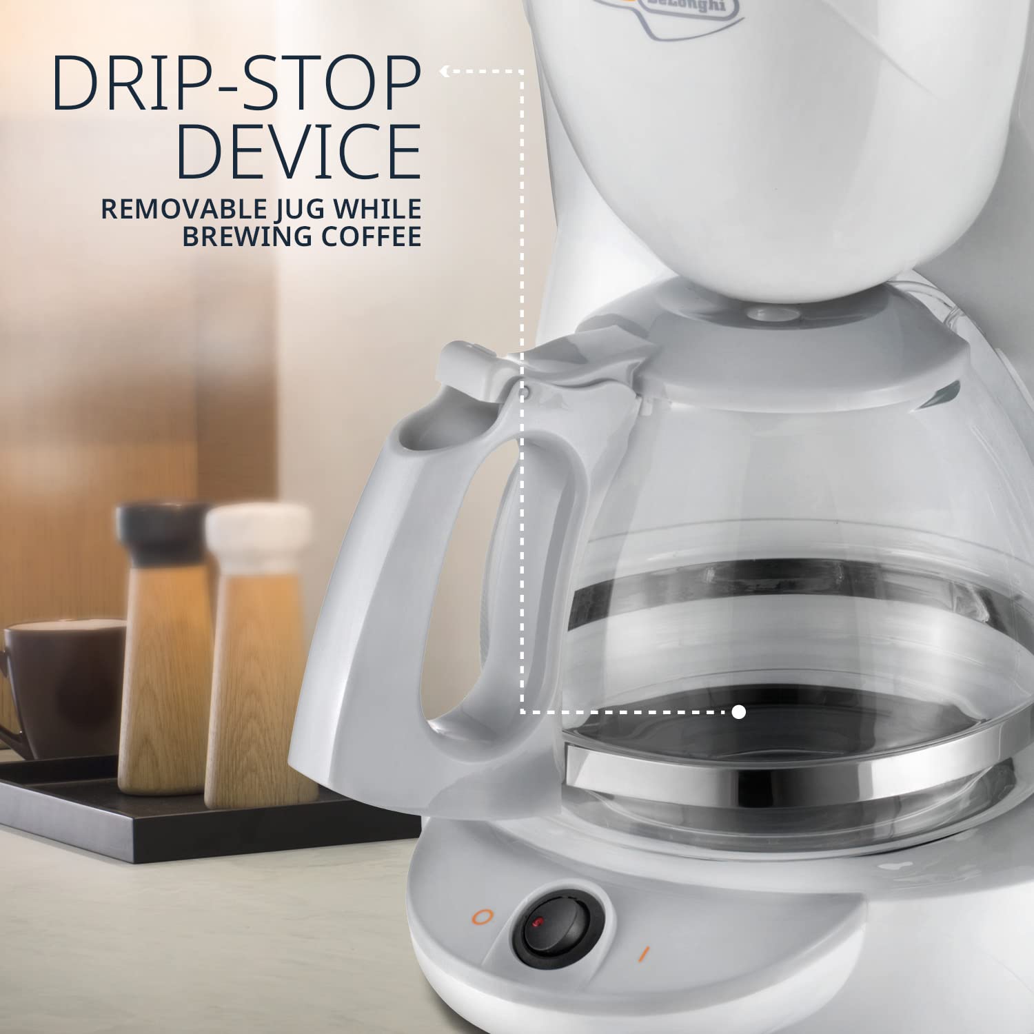 Delonghi ICM2.1 w 1000-Watt 10-Cup Drip Coffee Maker (White)