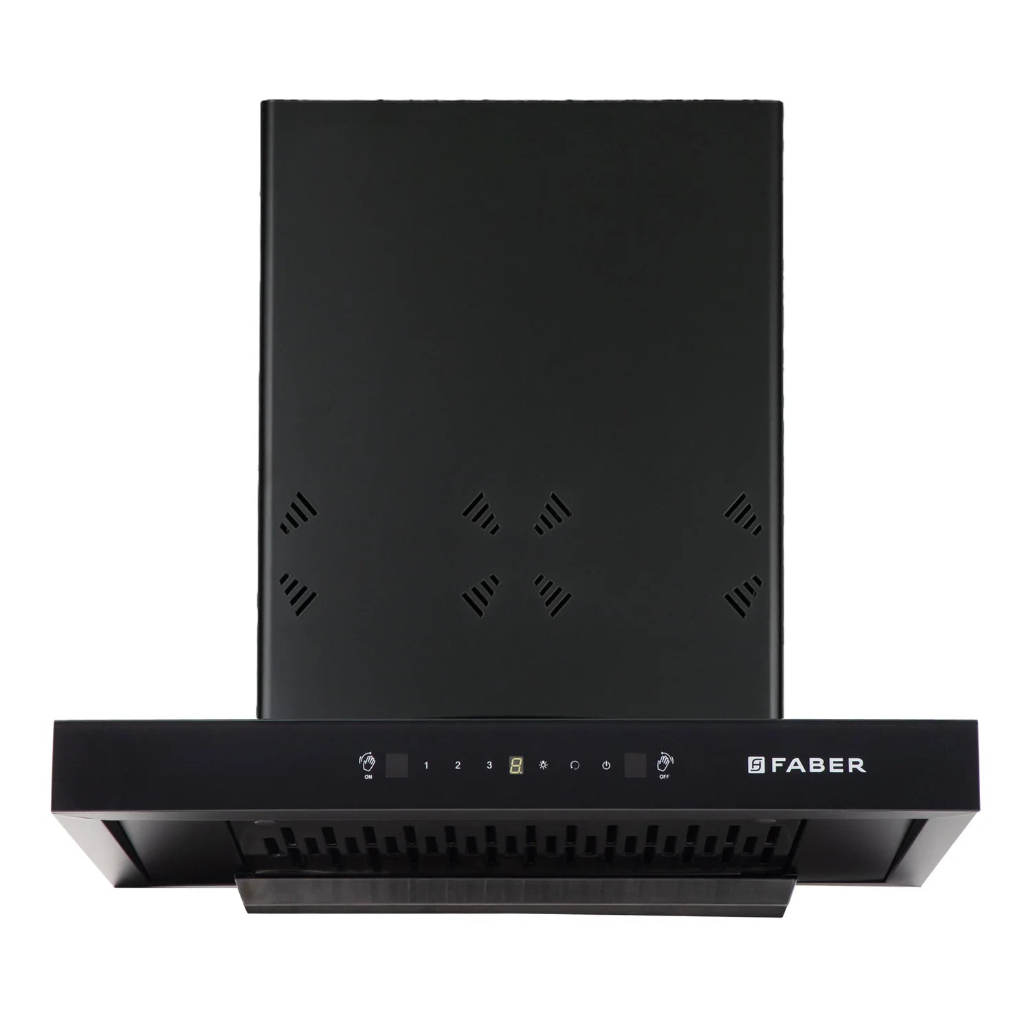 Faber 60 Cm Filterless Kitchen Chimney - HOOD CYGNUS IN 3D HC SC FL BK