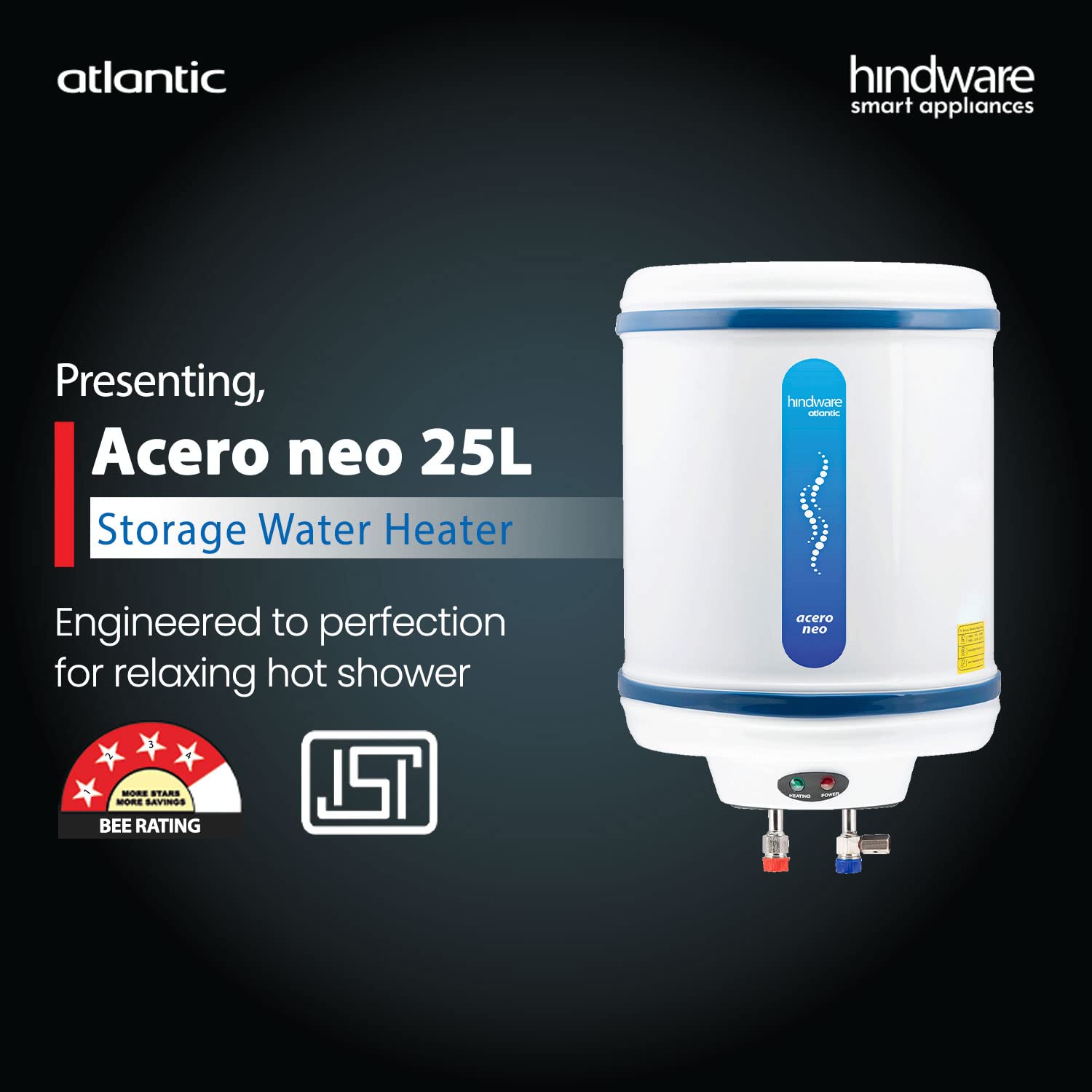 Hindware Atlantic Acero Neo Storage Geyser 25 L