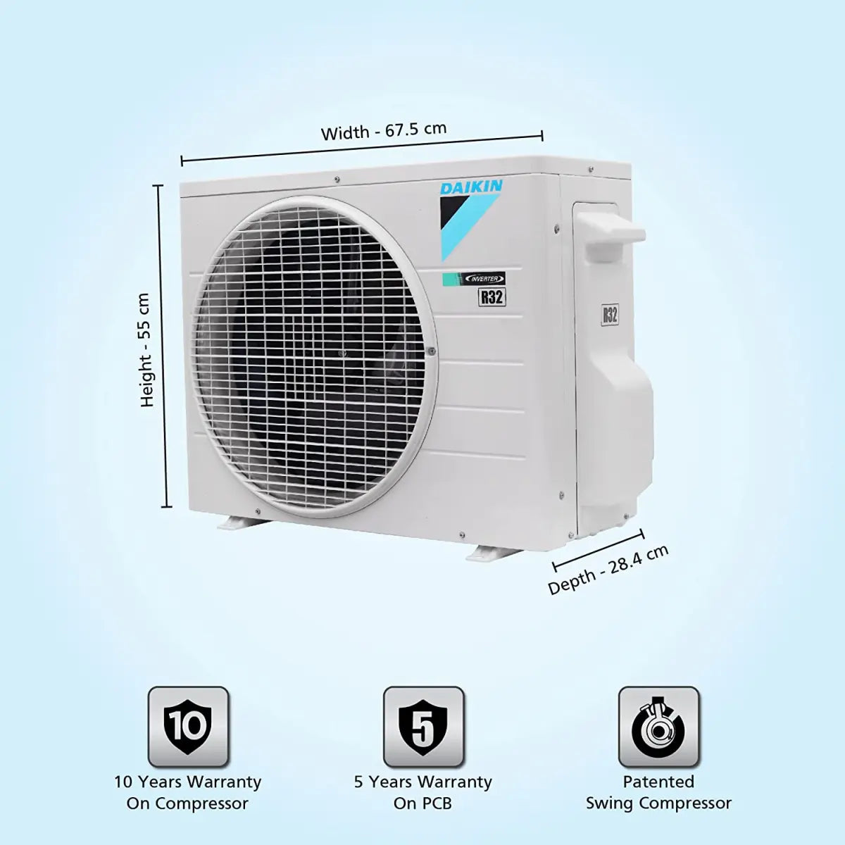 Daikin 1 Ton 3 Star Inverter Split Ac FTKN35UV16 White