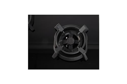 Faber 90cm 3Burner Gas Hob | Flame Failure Device | Cast Iron Pan Support | Metal Knobs | Dual Flame Burner | 8mm Toughened Black Glass | Versatile Hob/Cooktop | Hob Utopia Pro HT 903 BR CI