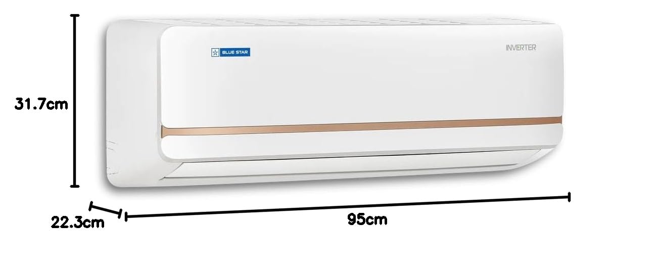 Blue Star 2 Ton 3 Star Split Inverter AC (Turbo Cool, Hexa Inverter Technology, 5-in-1 Convertible Cooling, Comfort Sleep, Energy Saver, IB324TKU, Copper Condenser) White