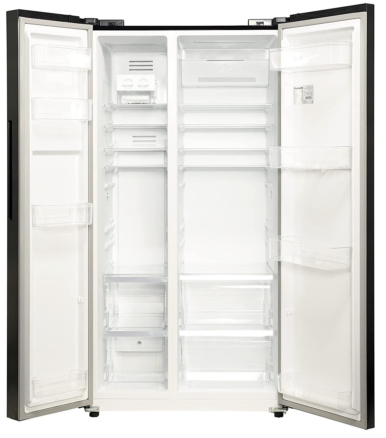Panasonic 592 L Wifi Inverter Frost-Free Side by Side Refrigerator (NR-BS62MKX1, Black, Stainless Steel Finish)