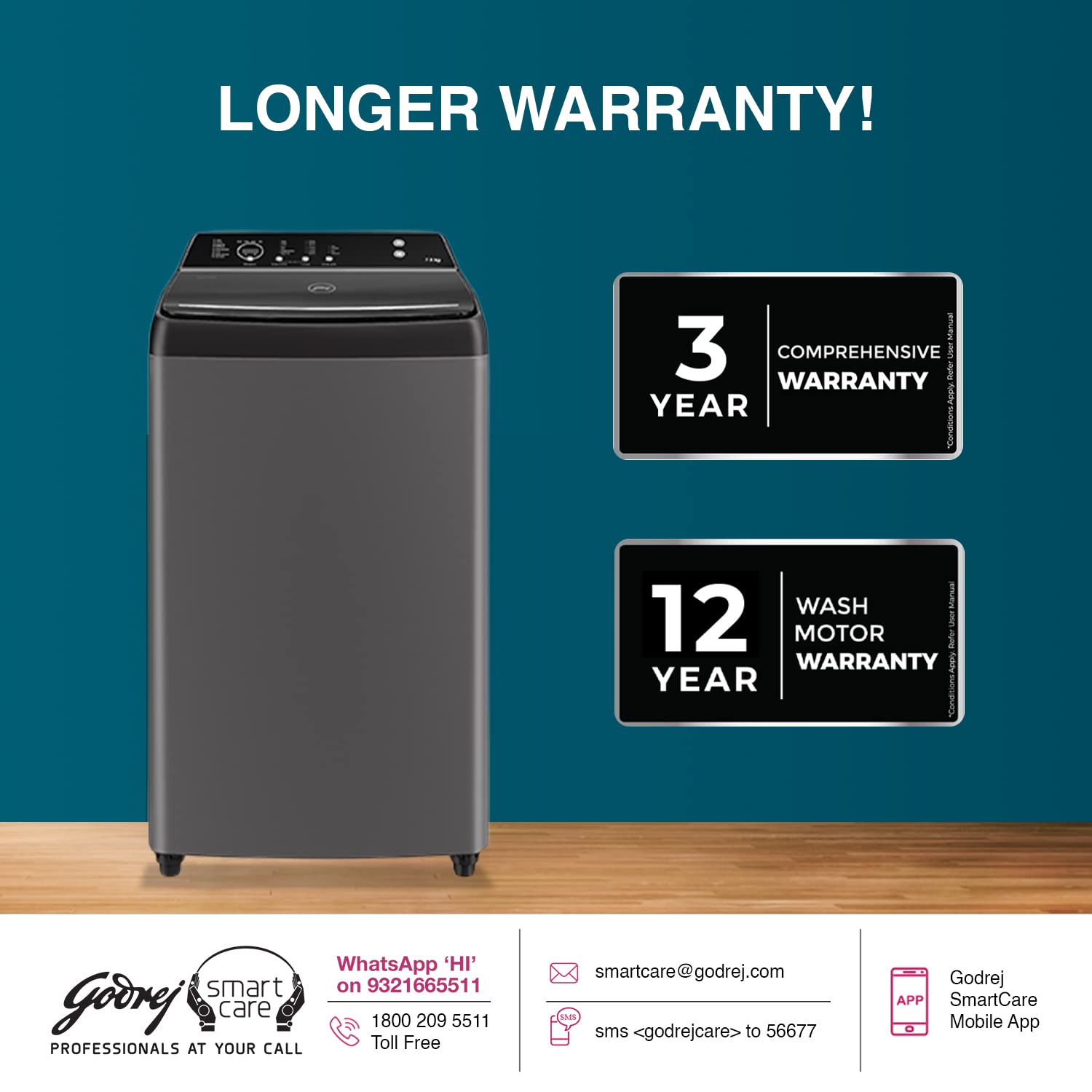 Godrej 7.5 Kg 5 Star Fully-Automatic Top Loading Washing Machine (WTEON VLVT 75 5.0 FDTN MTBK)