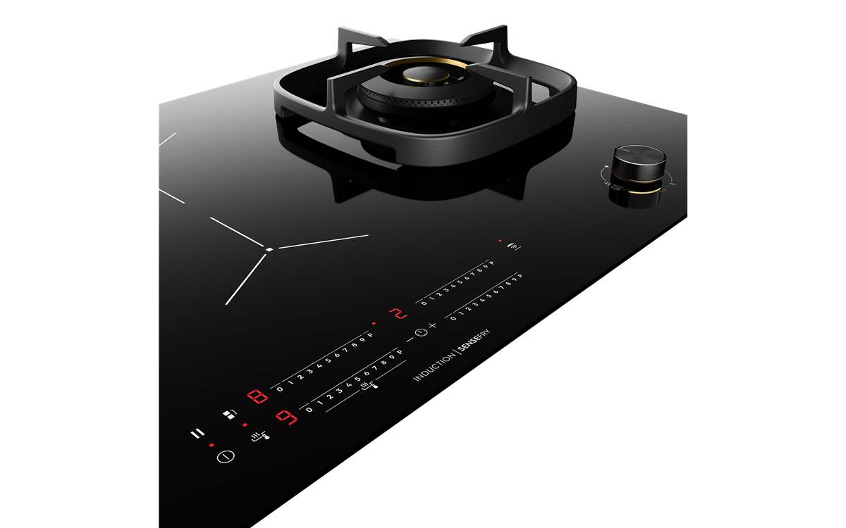 Electrolux 90Cm Ultimate Taste 900 BuiltIn hybrid Induction Hob with 4  cooking Zones EHH957BE