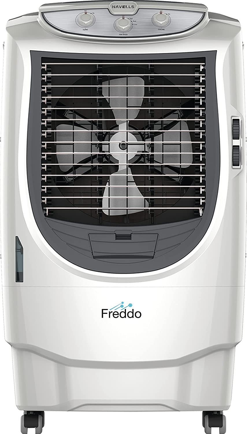Havells Freddo 70 Litres Desert Air Cooler with Honeycomb Pads, Powerful Air-Delivery, Humidity Control, Auto Drain (70L, White & Grey)
